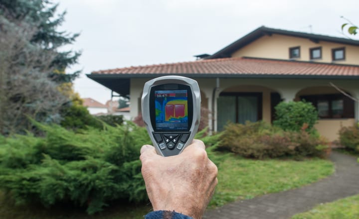 una inspección termográfica de una vivienda